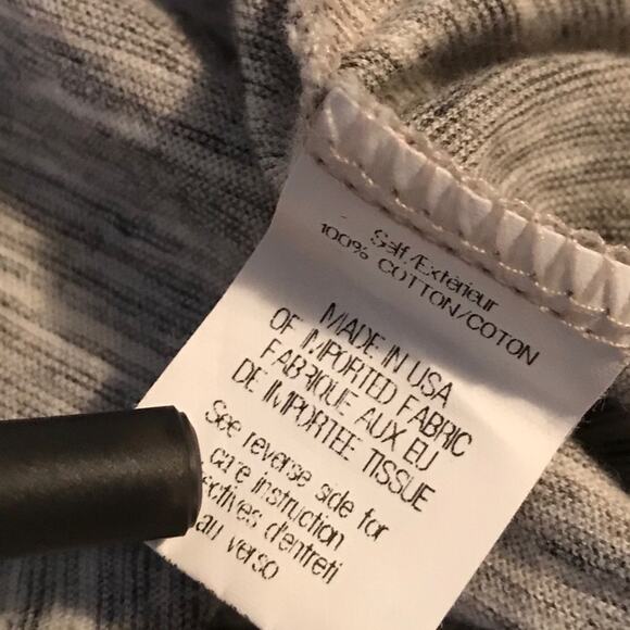 Theory Gallabrate Gray Stripe Lightweight Cotton knit Sleeveless Tank Dress M - Picture 8 of 11